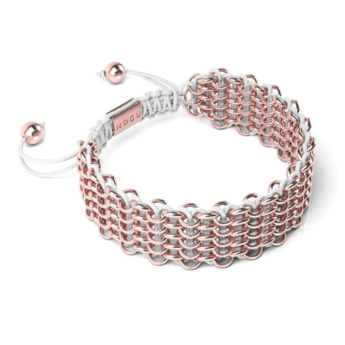 Baumfaultier-Glieder | Deluxe Kismet Armband | Weiß x Roségold